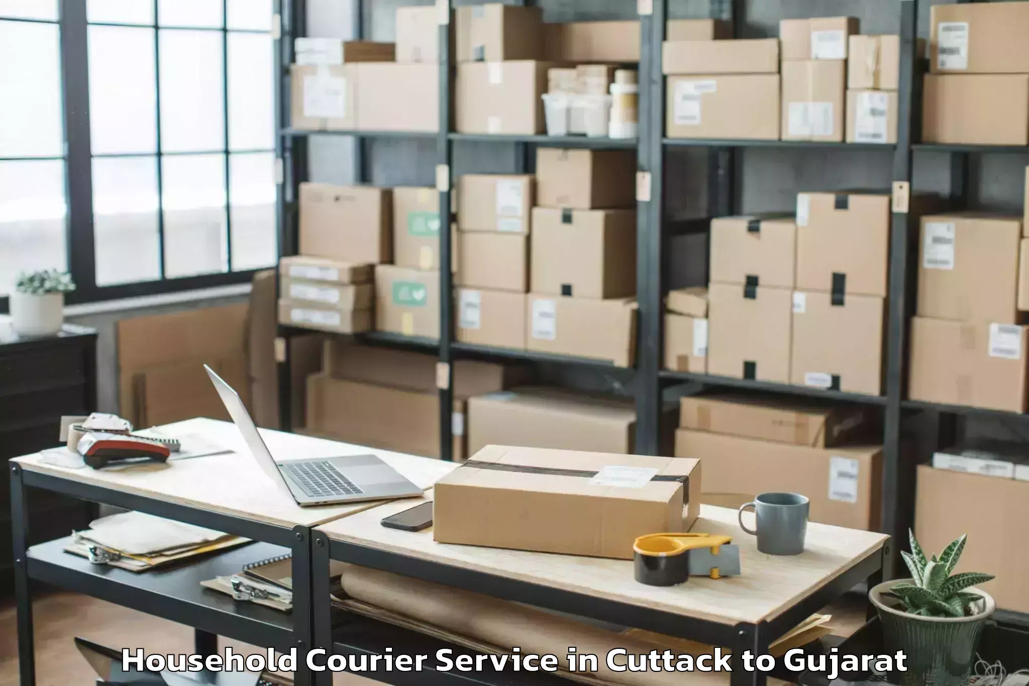 Book Cuttack to Dhuvaran Household Courier Online